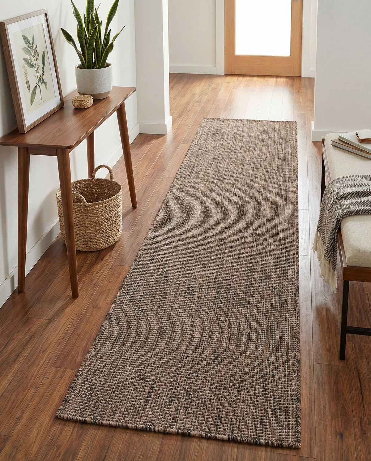 Seaside Serenity Collection Area Rug - Veranda (Light Brown) Runner Light Brown  lifestyle 78