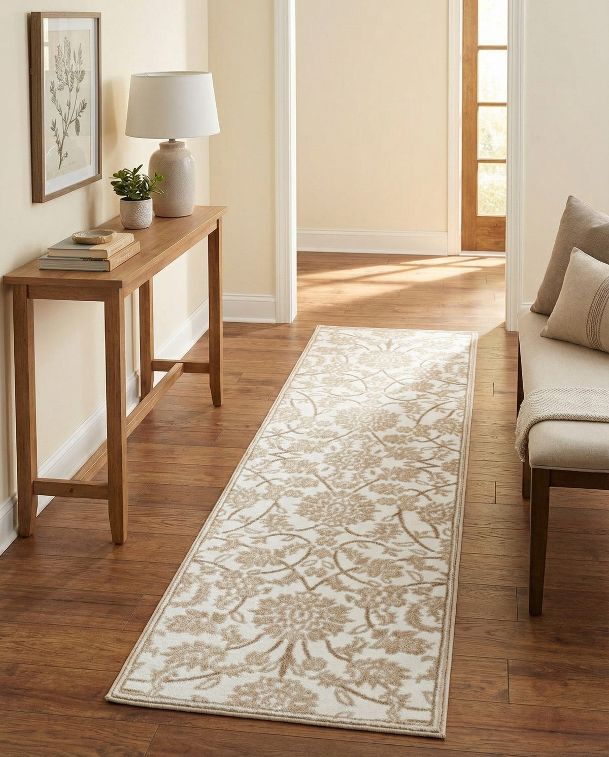 Andes Summit Collection Area Rug -  Chimborazo Runner Snow White  lifestyle 121