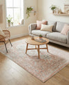 Parisian Elegance Collection Area Rug - Versailles (Rose Pink) Rectangle Rose Pink  lifestyle 9