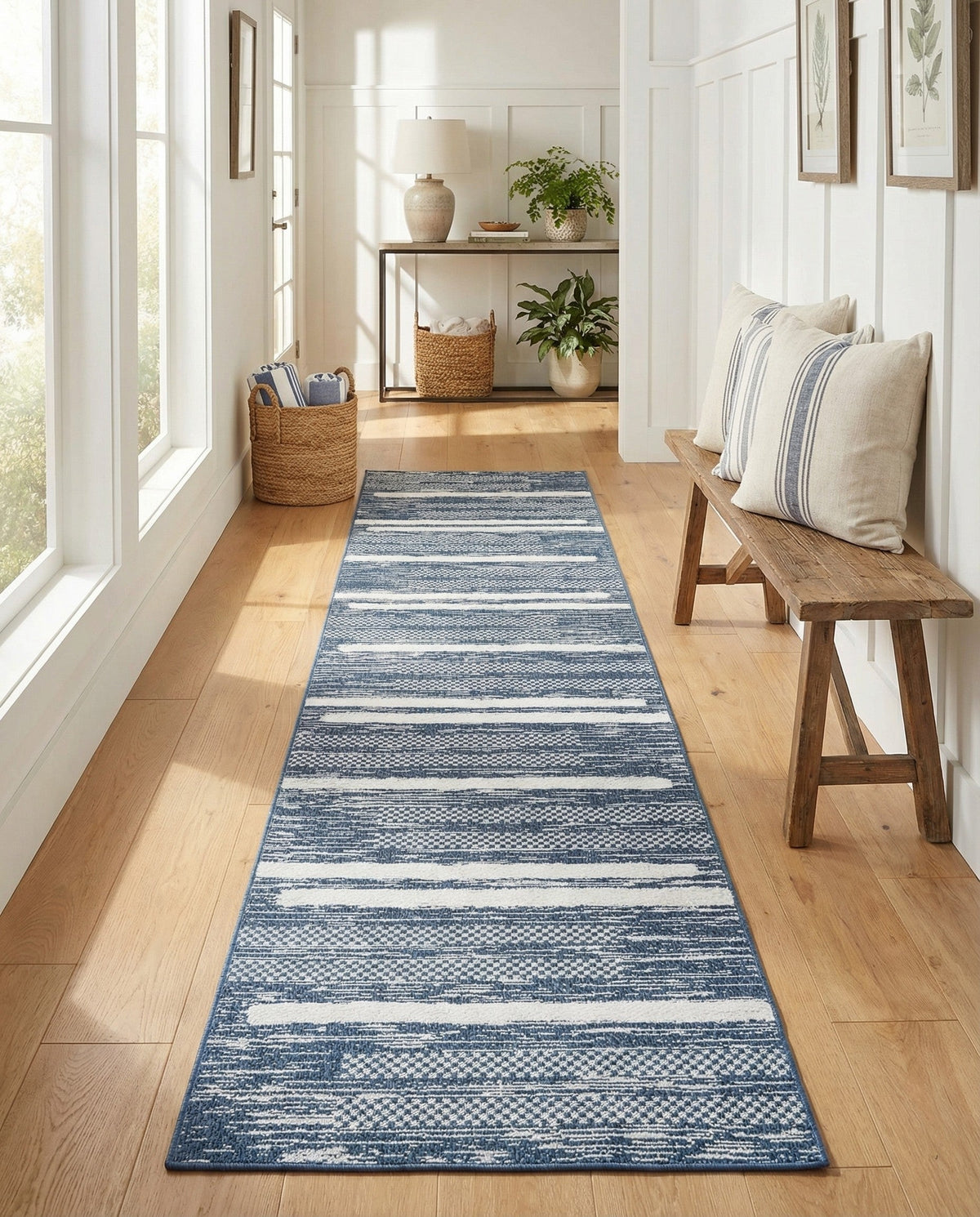Cathedral Elegance Collection Area Rug - Chapel Runner Navy Blue  lifestyle 168