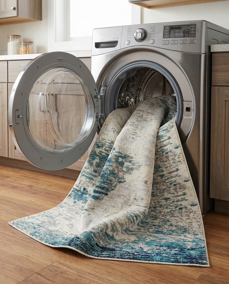 Colorburst Oasis Collection Area Rug -  Tropic Rectangle Blue  lifestyle 7
