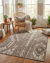 Desert Nomad Terrace Collection Area Rug - Sahara (Brown) Rectangle Brown  lifestyle 28