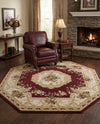 Versailles Elegance Collection Area Rug -  Louveciennes (Red) Octagon Red  lifestyle 51