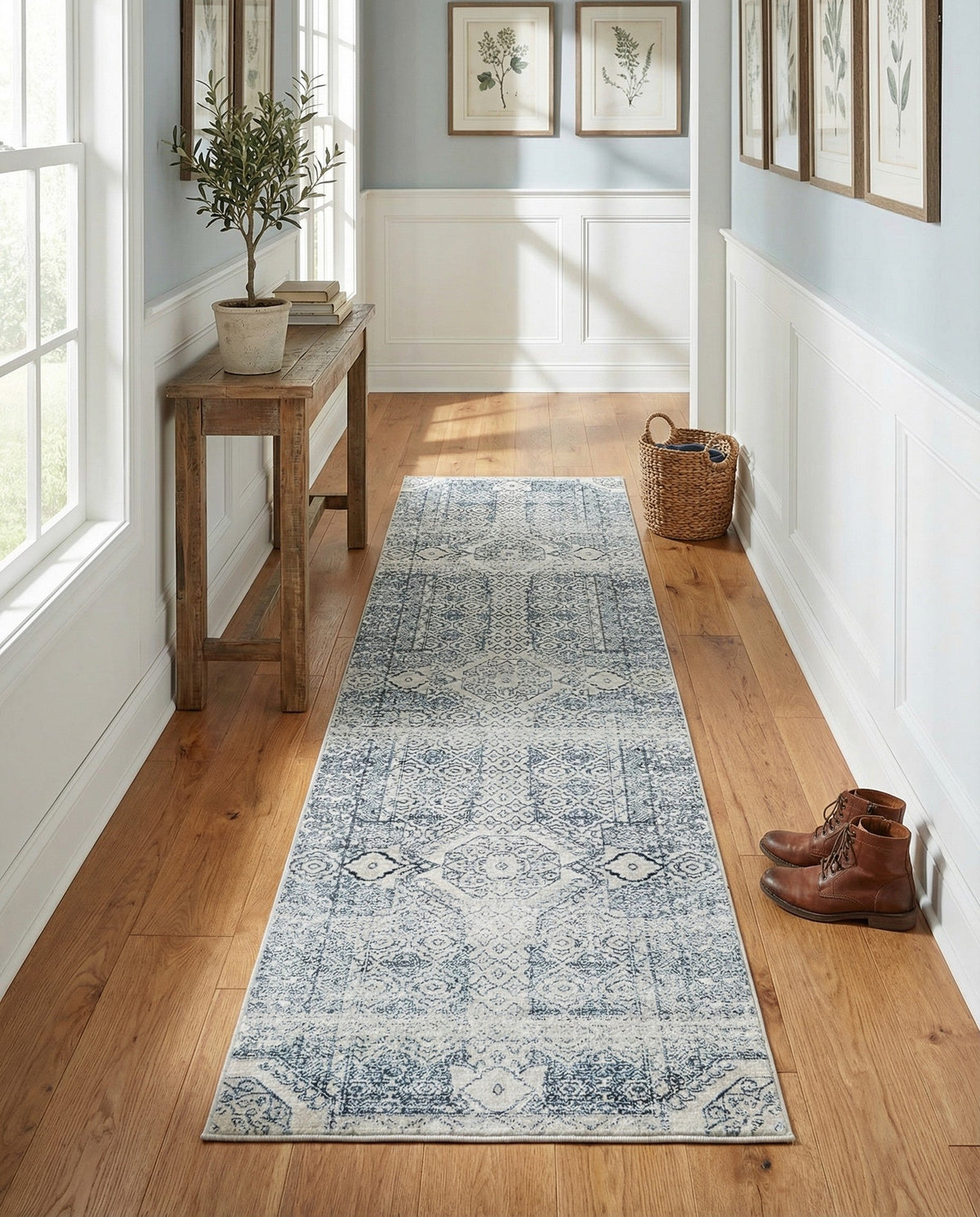 Coastal Haven Collection Area Rug -  Shoreline Runner Gray  lifestyle 57