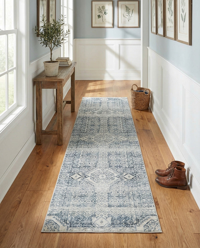 Coastal Haven Collection Area Rug -  Shoreline Runner Gray  lifestyle 57