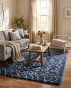 Casablanca Comfort Collection Area Rug -  Fez Rectangle Navy Blue  lifestyle 13
