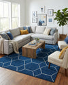 Trellis Mosaic Collection Area Rug - Arborville (Navy Blue) Rectangle Navy Blue  lifestyle 17