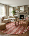 Urban Oasis Rugs Collection Area Rug -  District (Rust Red) Round Rust Red  lifestyle 56