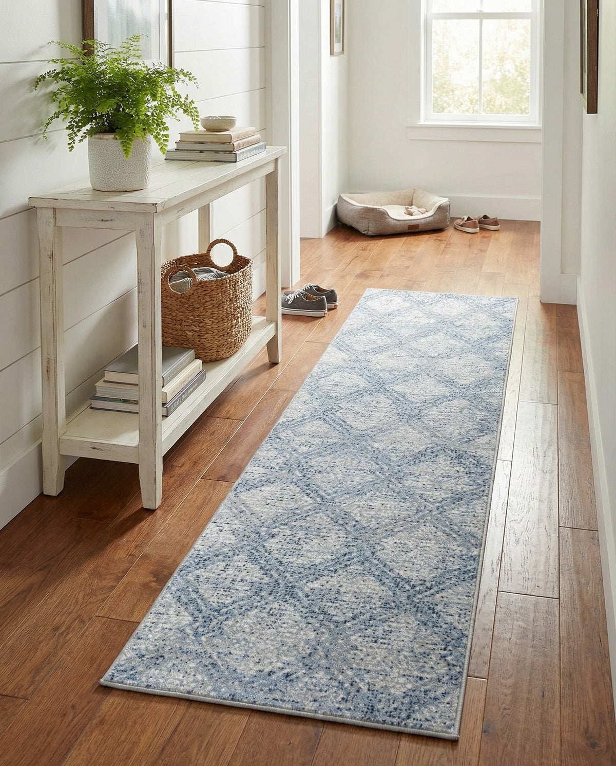 Aegean Elegance Washables Collection Area Rug -  Tinos Runner Blue  lifestyle 174