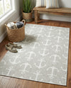 Seaside Haven Rugs Collection Area Rug - Sapphire (Gray) Rectangle Gray  lifestyle 23