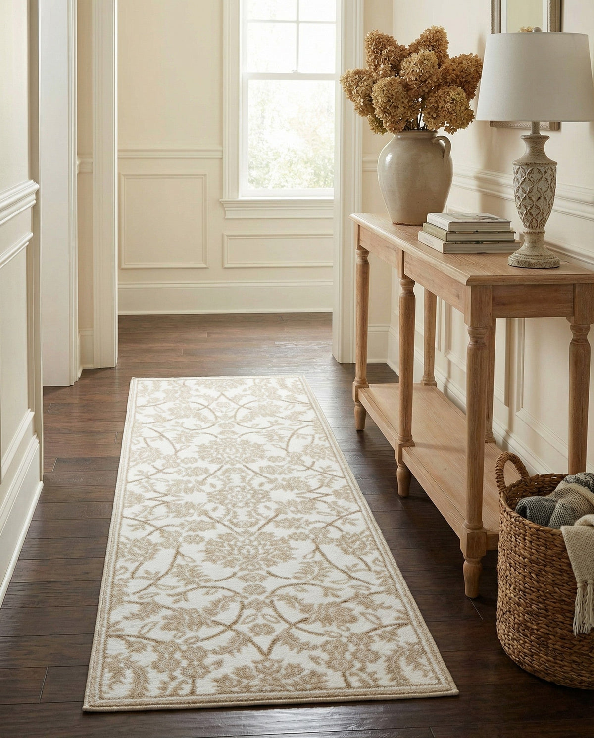 Andes Summit Collection Area Rug -  Chimborazo Runner Snow White  lifestyle 120