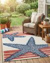 Caribbean Terrace Collection Area Rug -  Curacao Rectangle Ivory  lifestyle 7