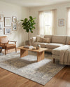 Seville Stripes Collection Area Rug -  Cordoba (Gray) Square Gray  lifestyle 62