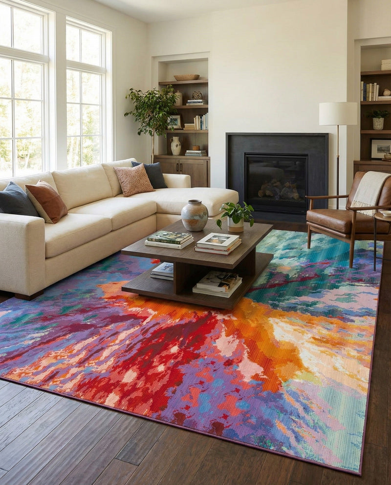 Urban Terrace Collection Area Rug -  Laneway Rectangle Multi  lifestyle 7