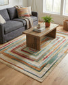 Outdoor Marrakesh Collection Area Rug -  Ouarzazate Rectangle Multi Beige  lifestyle 11
