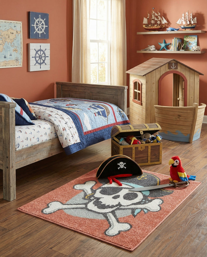 Wonder Tykes Collection Area Rug -  Harmony Rectangle Red  lifestyle 3