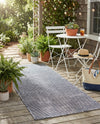 Jill Zarin Sedona Oasis Outdoor Collection Area Rug - Coconino (Navy Sky) Runner Navy Sky  lifestyle 53