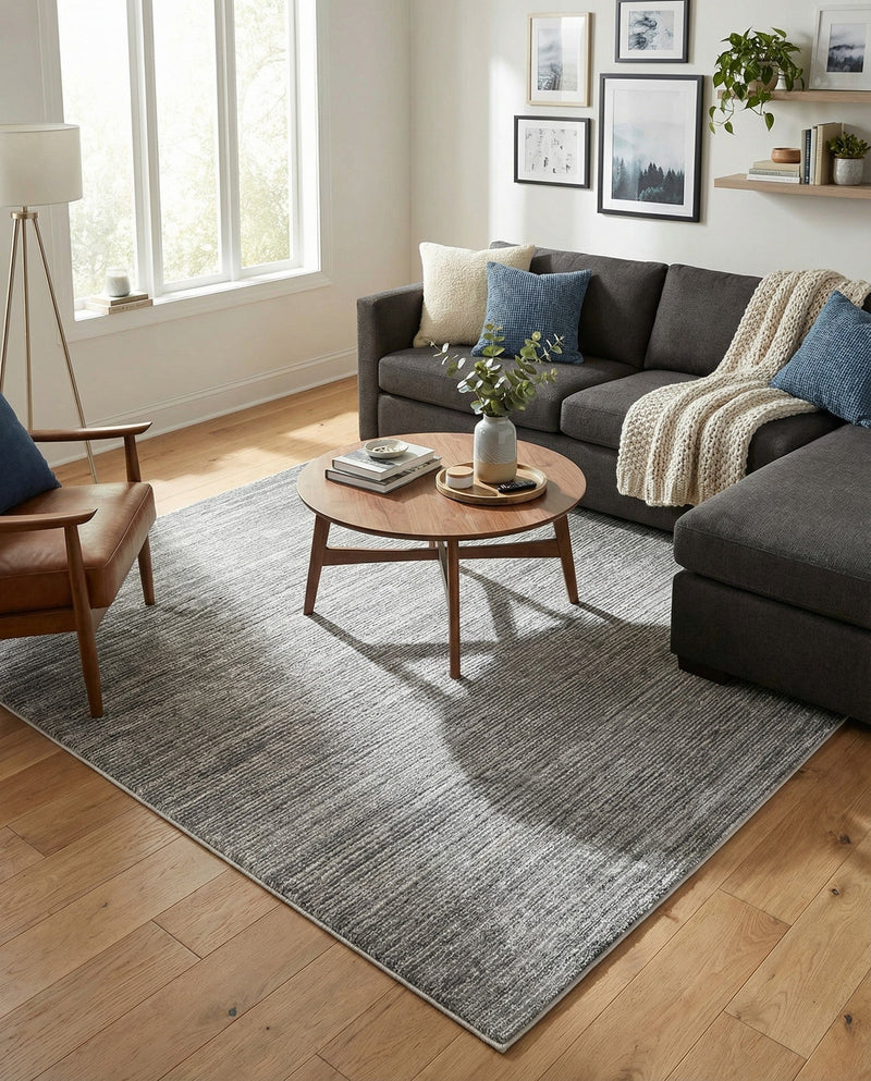 Bloomsbury Elegance Collection Area Rug -  Kensington (Gray) Square Gray  lifestyle 32