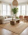 Serenity Braided Jute Collection Area Rug - Seaside Rectangle Natural  lifestyle 8