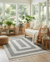 Sahara Chic Collection Area Rug -  Casablanca Rectangle Gray  lifestyle 38