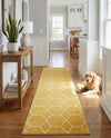 Trellis Mosaic Collection Area Rug - Arborville (Yellow) Runner Yellow  lifestyle 38