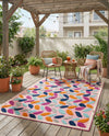 Bahama Breeze Outdoor Collection Area Rug - Nassau Rectangle Pink  lifestyle 27