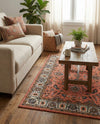 Casablanca Tapestry Collection Area Rug -  Marrakech (Salmon) Rectangle Salmon  lifestyle 11