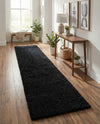 Plush Oasis Collection Area Rug - Serenity (Jet Black) Runner Jet Black  lifestyle 41