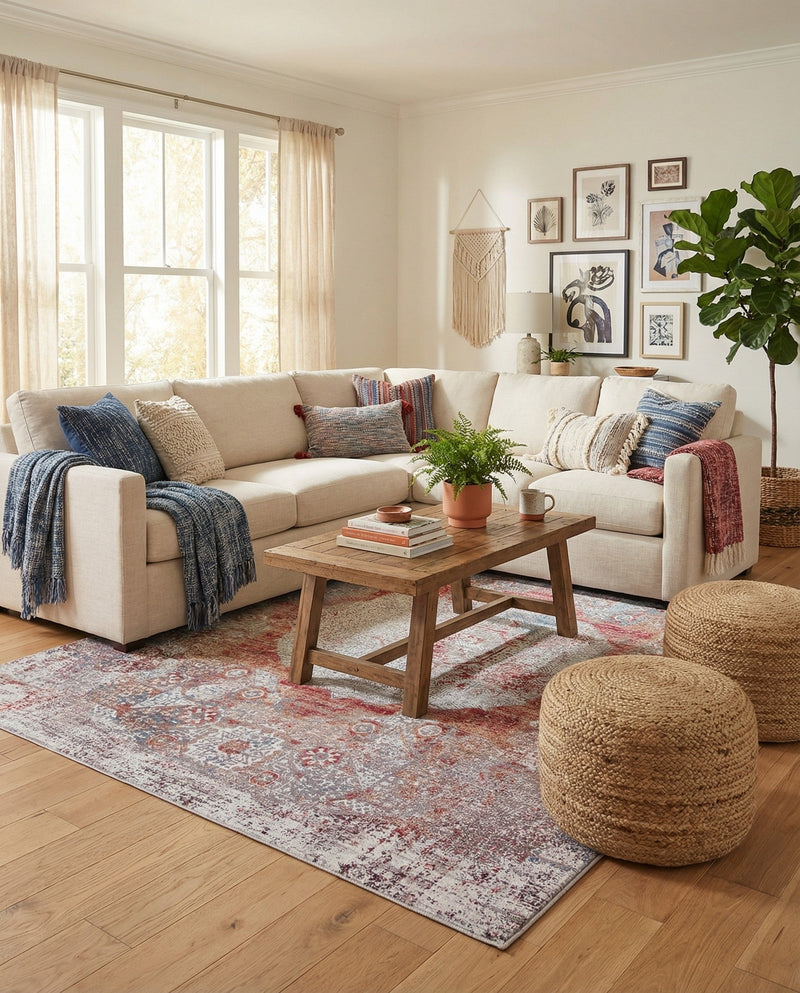 Laguna Sands Collection Area Rug - Catalina Rectangle Multi  lifestyle 21
