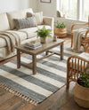 Tassel Trail Collection Area Rug - Pathway (Gray) Rectangle Gray  lifestyle 3