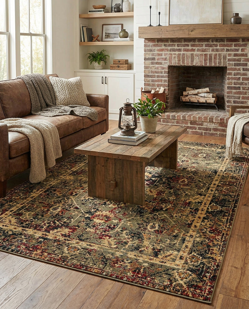 Neptune Elegance Collection Area Rug -  Galatea (Green) Rectangle Green  lifestyle 16