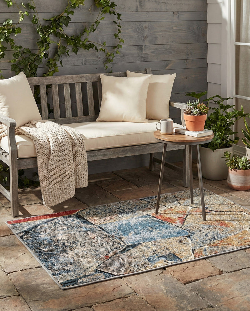 Urban Terrace Collection Area Rug -  Boulevard Rectangle Multi  lifestyle 13