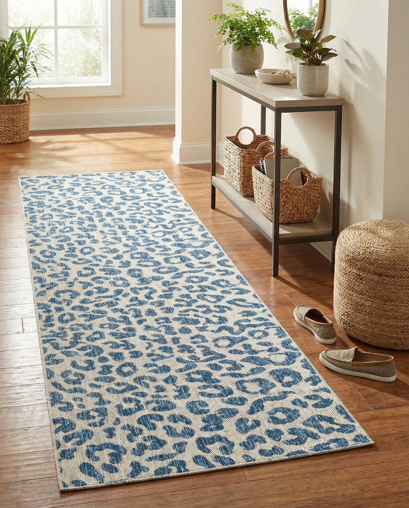 Savannah Escape Collection Area Rug -  Amazon (Blue) Runner Blue  lifestyle 39