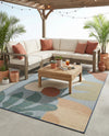 Coastal Terrace Collection Area Rug -  Boardwalk Rectangle Blue  lifestyle 16