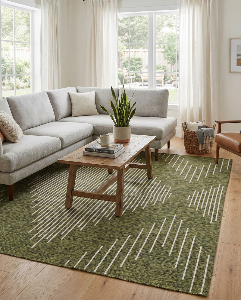 Urban Terrace Collection Area Rug -  Chelsea (Green) Rectangle Green  lifestyle 19