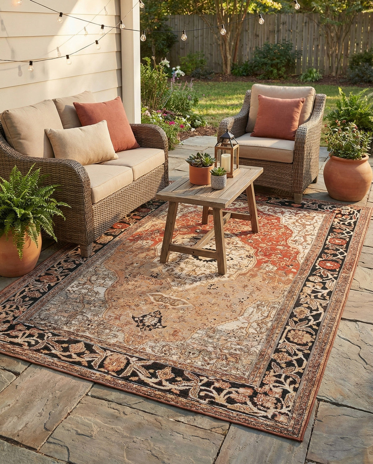 Patio Heritage Collection Area Rug -  Gazebo Rectangle Multi  lifestyle 18
