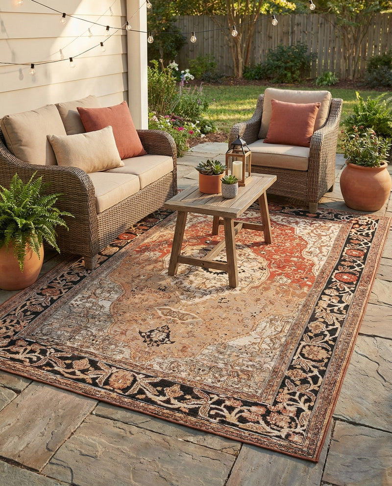 Patio Heritage Collection Area Rug -  Gazebo Rectangle Multi  lifestyle 18