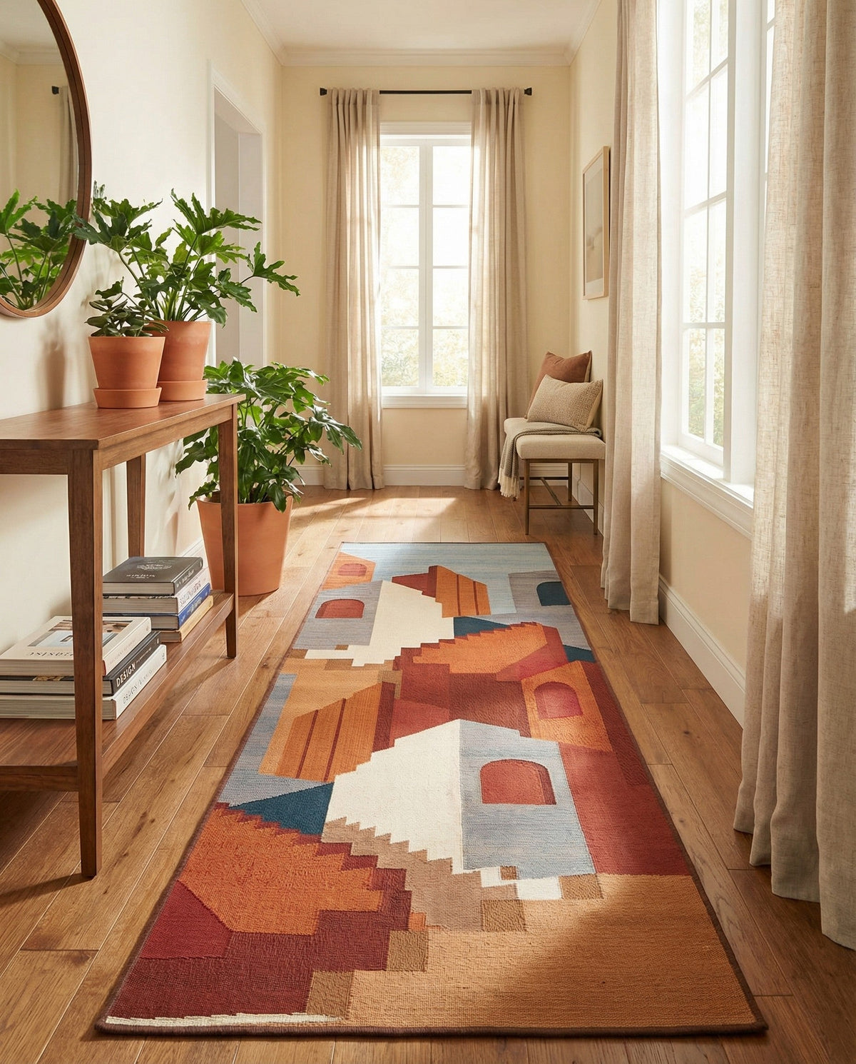 Urban Terrace Collection Area Rug -  Patio Runner Multi  lifestyle 53