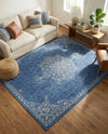 Patio Heritage Collection Area Rug -  Charleston (Blue) Rectangle Blue  lifestyle 5