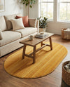 Jewel Oasis Collection Area Rug - Sapphire (Yellow) Oval Yellow  lifestyle 69