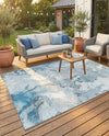 Urban Terrace Collection Area Rug -  Vertex Rectangle Blue and Ivory  lifestyle 16