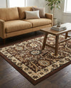 Tabriz Tapestry Collection Area Rug - Sahand (Brown) Rectangle Brown  lifestyle 6