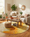 Marrakesh Elegance Collection Area Rug -  Tarfaya Round Yellow  lifestyle 49