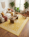 Tribal Terrace Treasures Collection Area Rug -  Incan Isle (Yellow) Rectangle Yellow  lifestyle 8