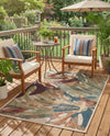 Coastal Terrace Collection Area Rug -  Wavecrest Rectangle Multi  lifestyle 21