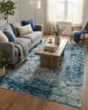 Serenity Sands Collection Area Rug -  Quietshore Rectangle Blue  lifestyle 10