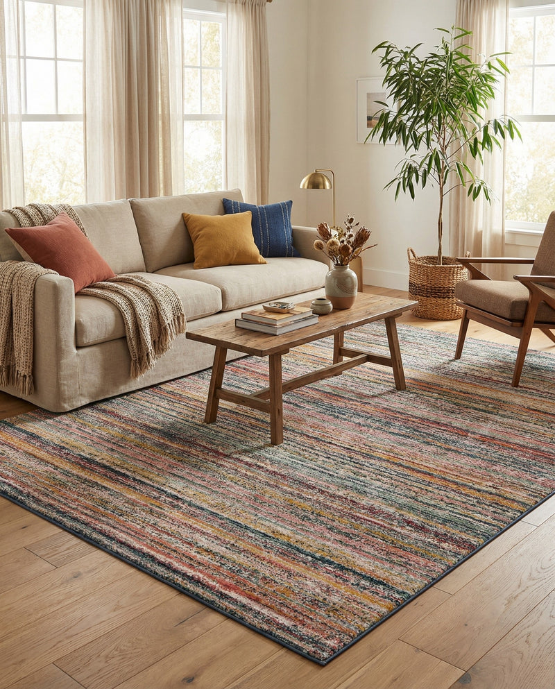 Jewel Oasis Collection Area Rug - Sapphire (Multi) Rectangle Multi  lifestyle 15