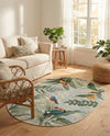 Seaside Blooms Collection Area Rug -  Tropic Oval Multi  lifestyle 35