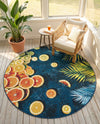 Seaside Haven Rugs Collection Area Rug -  Dunes Round Multi  lifestyle 70