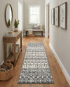 Mediterranean Lattice Collection Area Rug -  Casablanca (Ivory and Gray) Runner Ivory and Gray  lifestyle 75